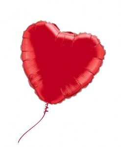 Воздушный шар - сердце, с гелием (большое)