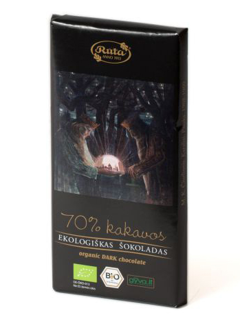 Ekologiškas juodasis šokoladas, 100 g 1